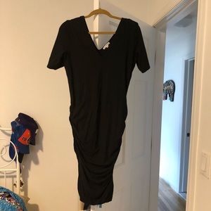 Black James Perse dress with ruching